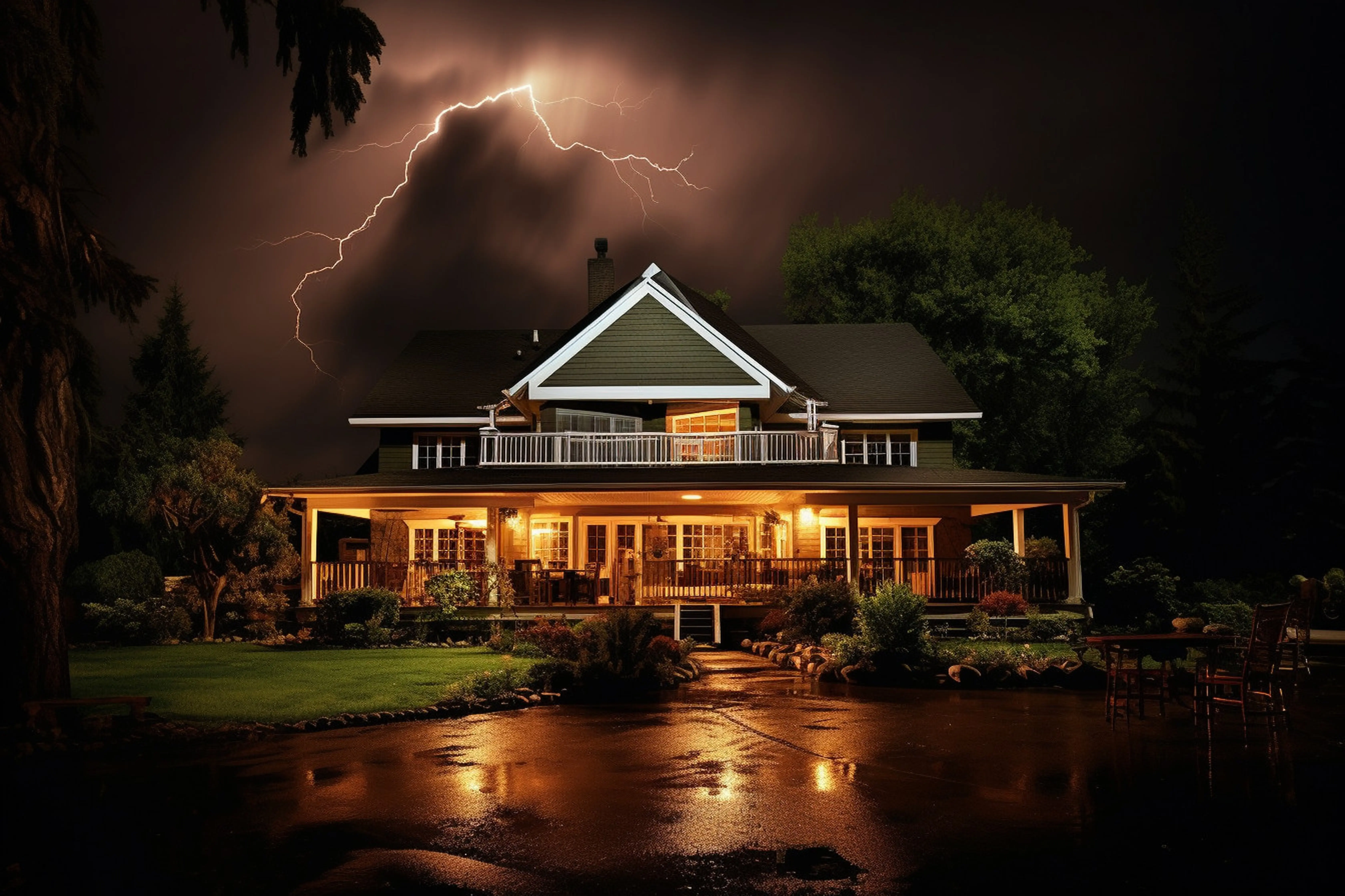 Drachen fliegen hoch in den turbulenten Winden eines Sturms.